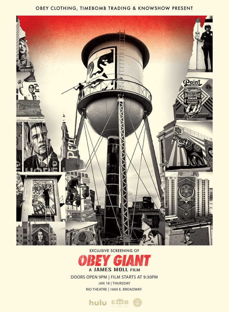 OBEY GIANT SCREENING VANCOUVER 1/18/18 AT THE RIO THEATER
