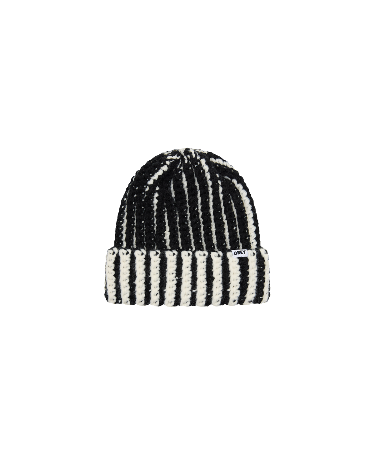 OBEY SCOUT CHUNKY BEANIE - BLACK MULTI