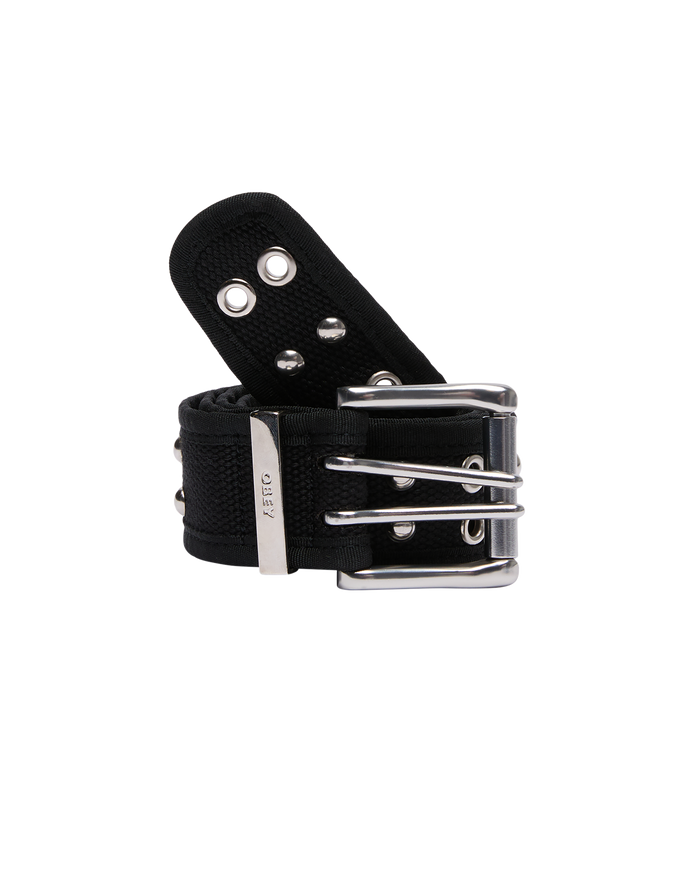 OBEY STUDDED WEB BELT - BLACK