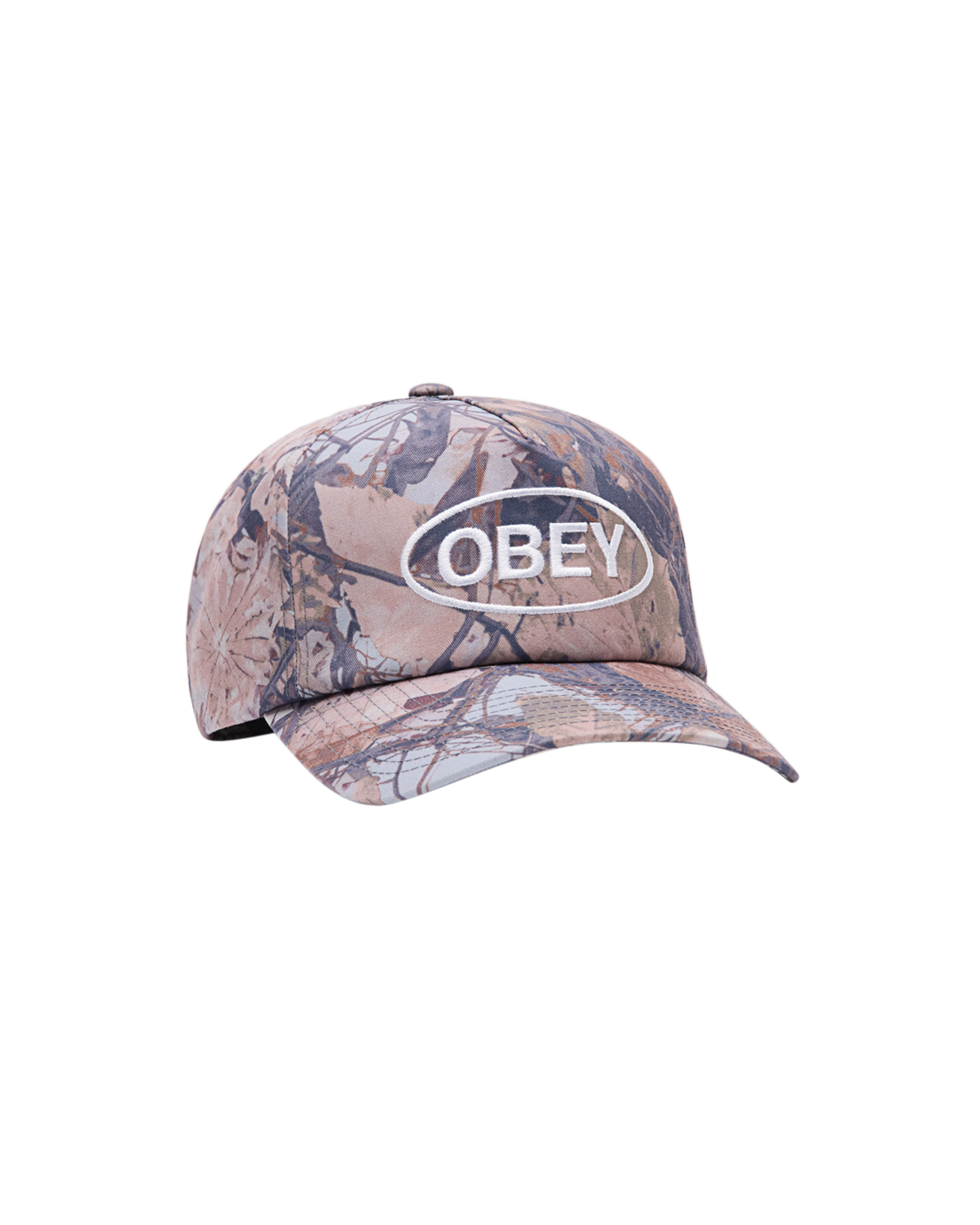 OBEY OVAL 5 PANEL STRAPBACK - FENCE CAMO MULTI