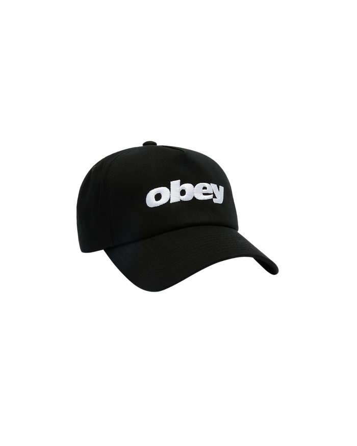 OBEY DELTA 5 PANEL SNAPBACK - BLACK