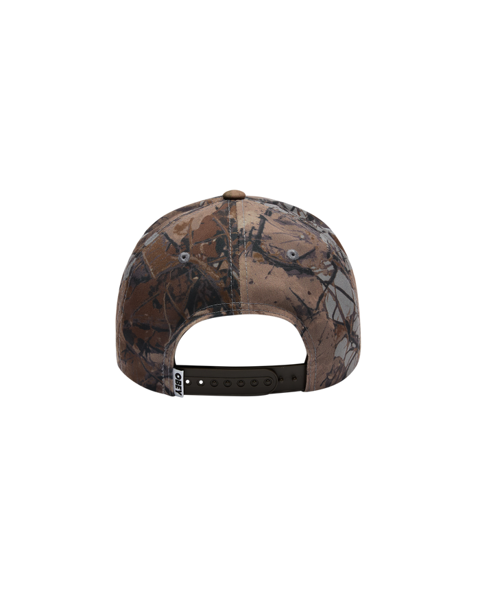 OBEY RANCH 5 PANEL SNAPBACK - FENCE CAMO MULTI