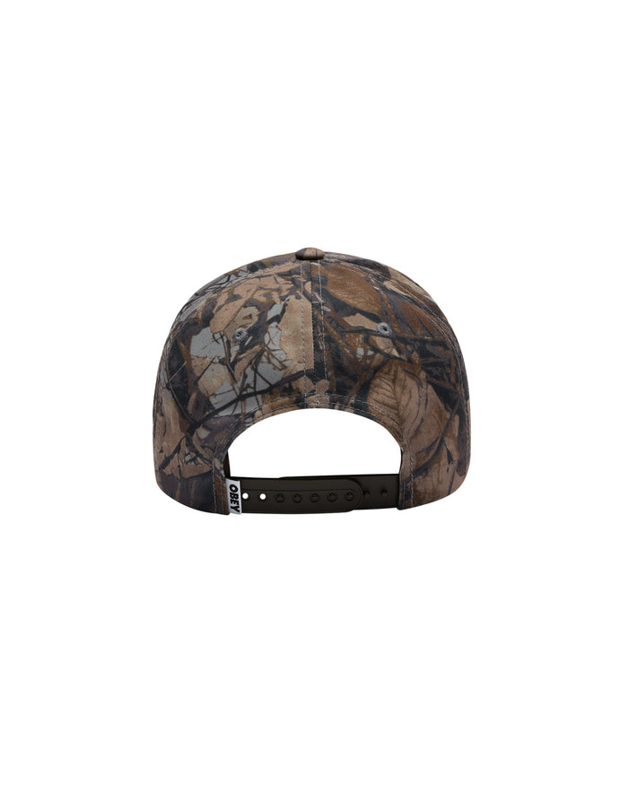 OBEY SPEED SQUAD 5 PANEL SNAPBACK - FENCE CAMO MULTI