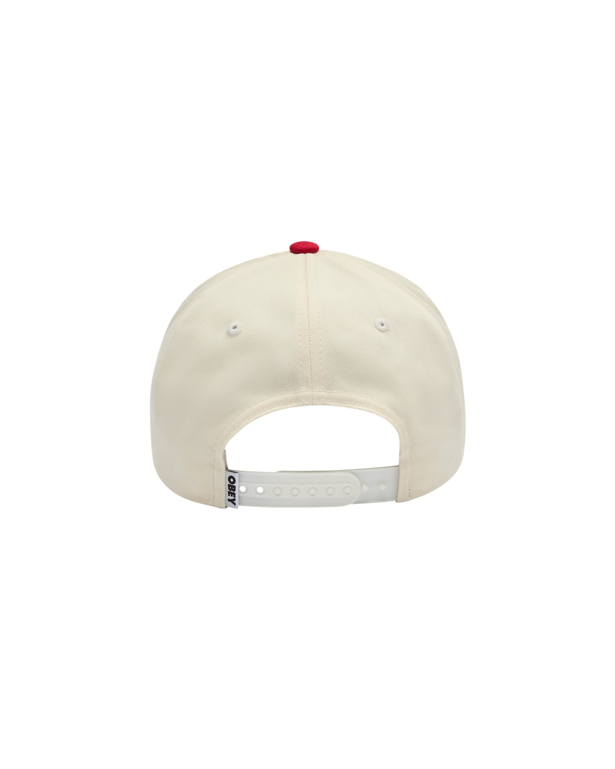 OBEY SPEED SQUAD 5 PANEL SNAPBACK - TRUE RED MULTI