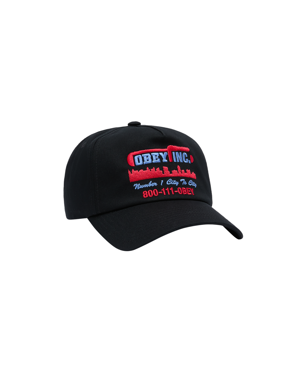 OBEY INC 5 PANEL SNAPBACK - BLACK