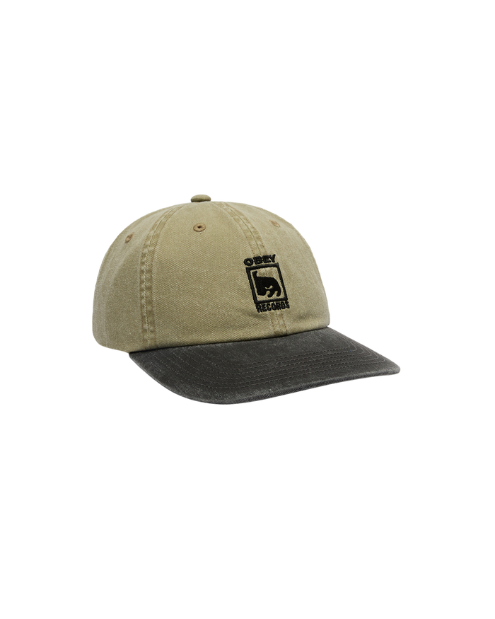 PIGMENT RECORDS6PANEL VELCRO BACK - PIGMENT KHAKI MULTI