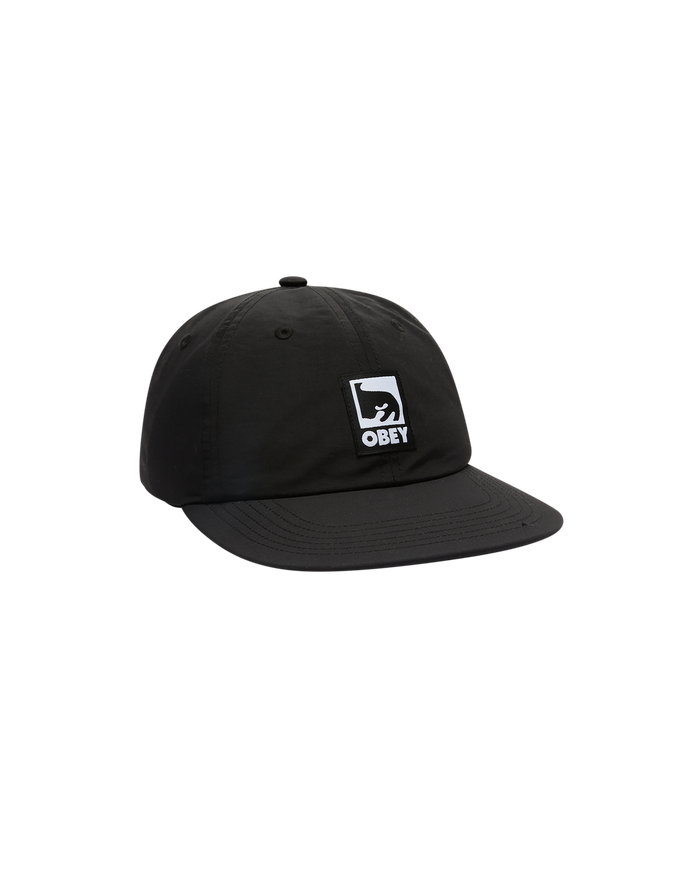 EFFECT NYLON 6 PANEL STRAPBACK - BLACK