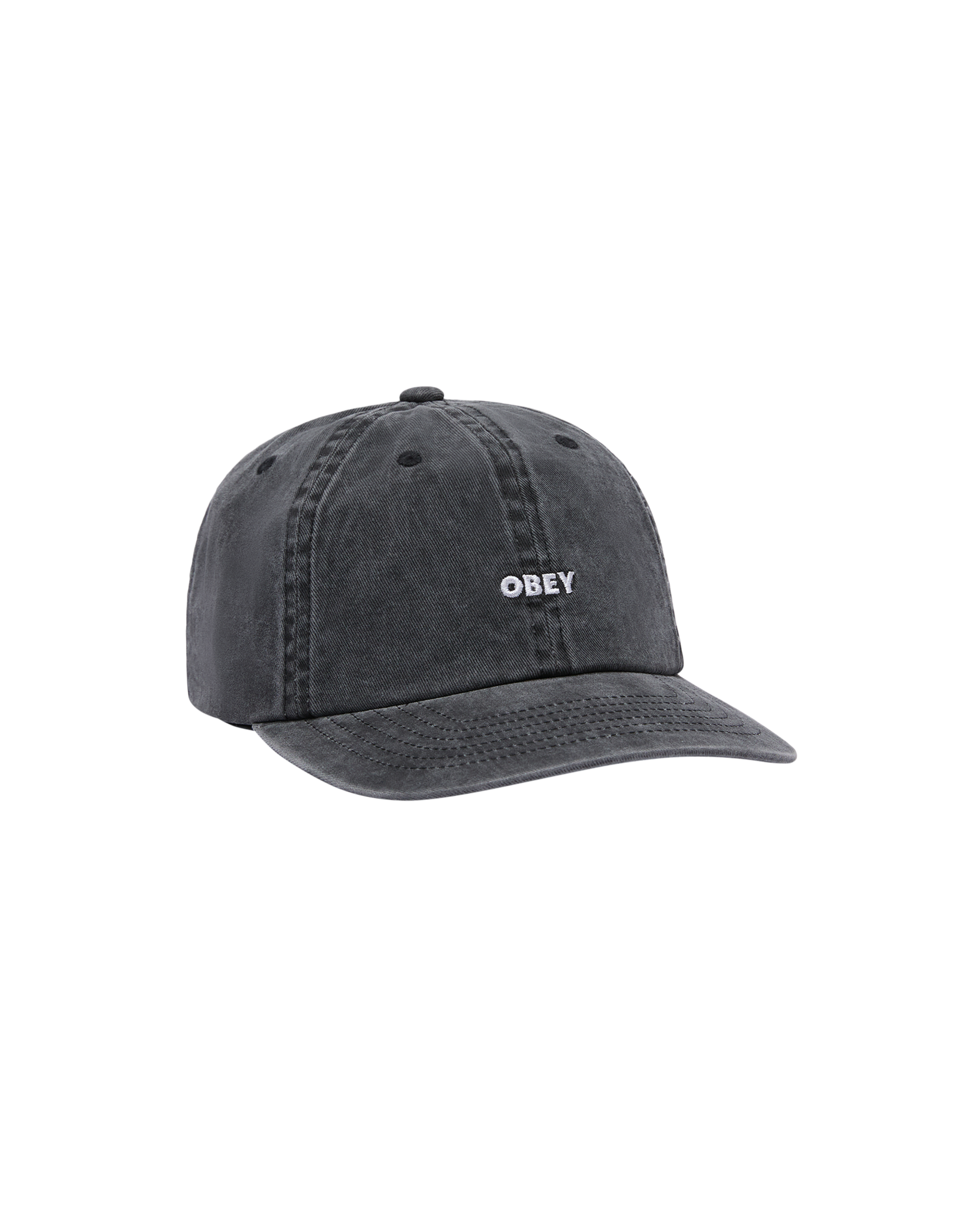 PIGMENT OBEY BOLD 6 PANEL STRAPBACK - PIGMENT BLACK
