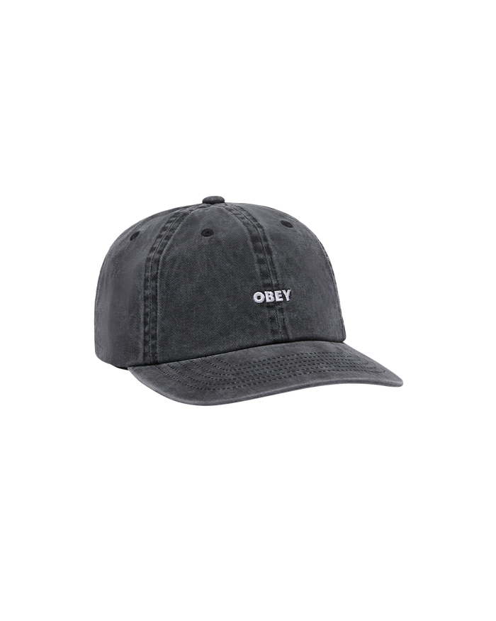 PIGMENT OBEY BOLD 6 PANEL STRAPBACK - PIGMENT BLACK