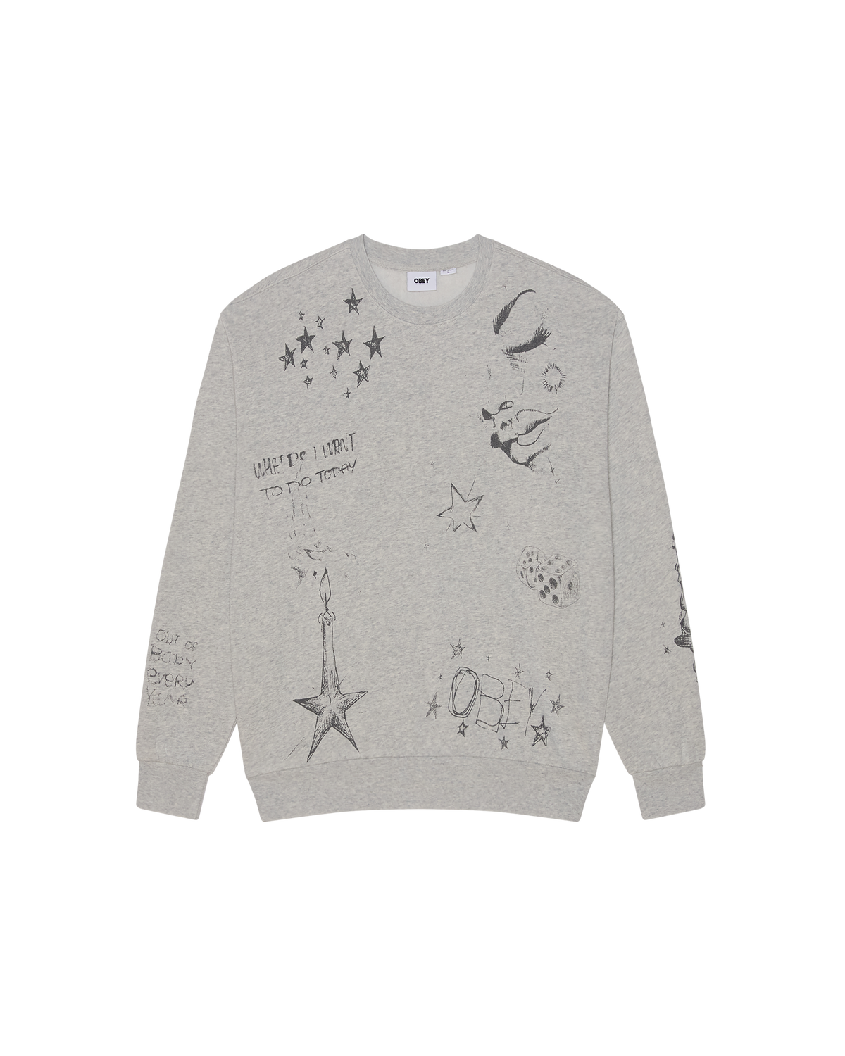 DREAMS CREWNECK - DUSTY ASH GREY