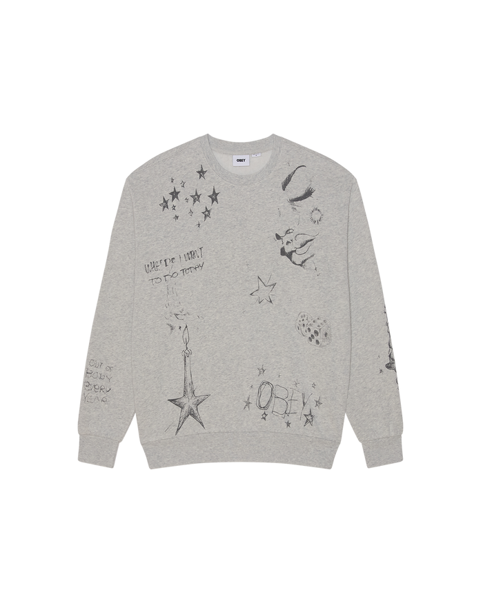 DREAMS CREWNECK - DUSTY ASH GREY