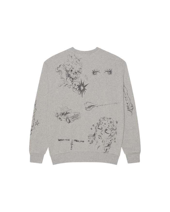 DREAMS CREWNECK - DUSTY ASH GREY