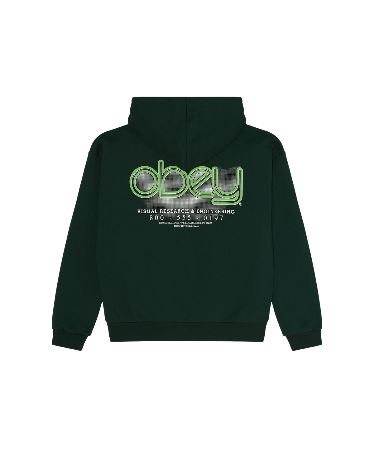 OBEY VISUALS EXTRA HEAVY PULLOVER - GREEN GABLES
