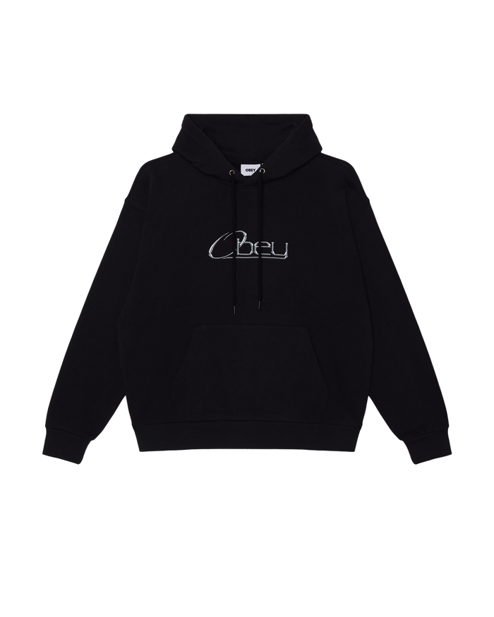 OBEY CHROME PULLOVER - BLACK