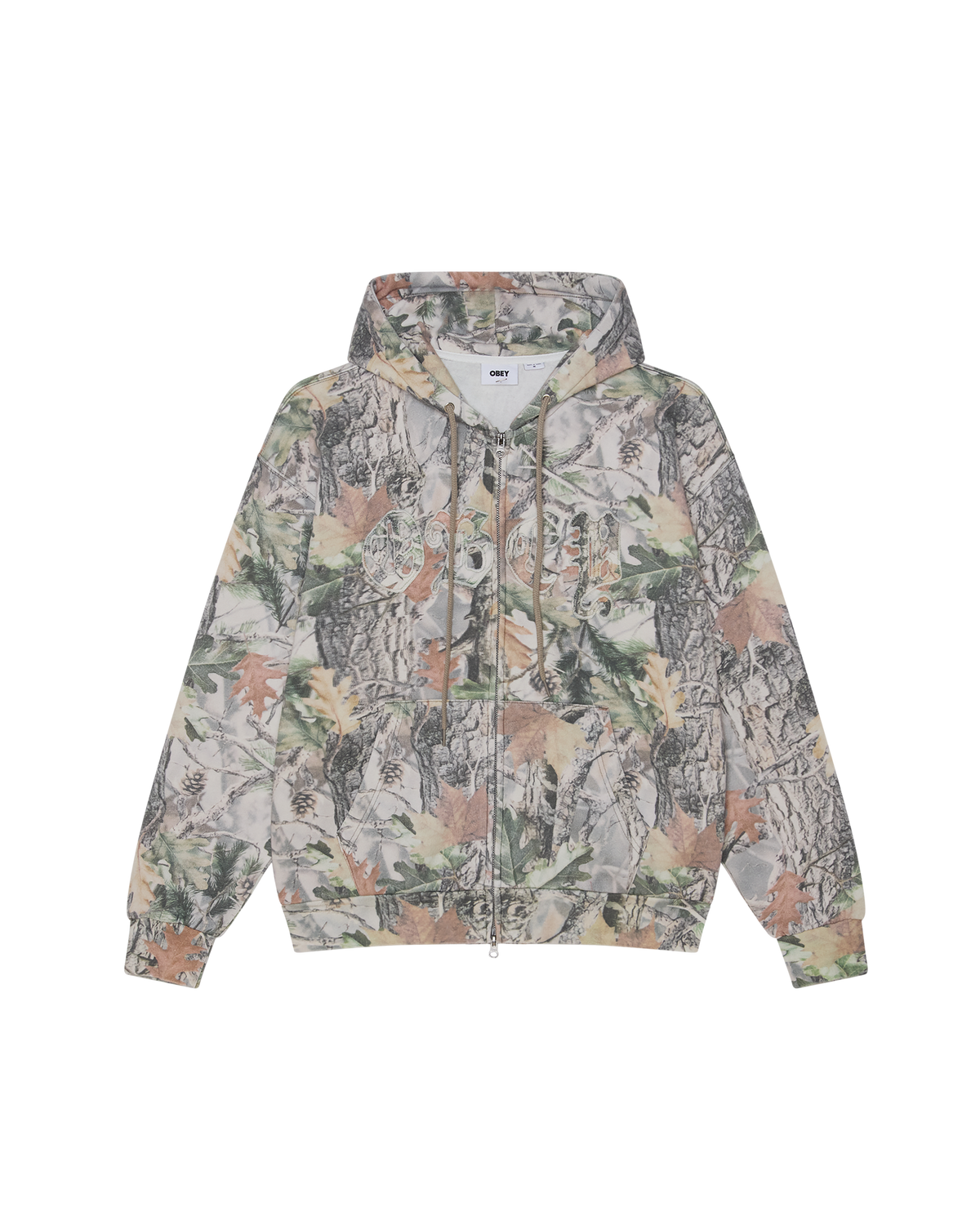 GOTHIC ZIP HOOD - DUSTY VINTAGE WOOD CAMO