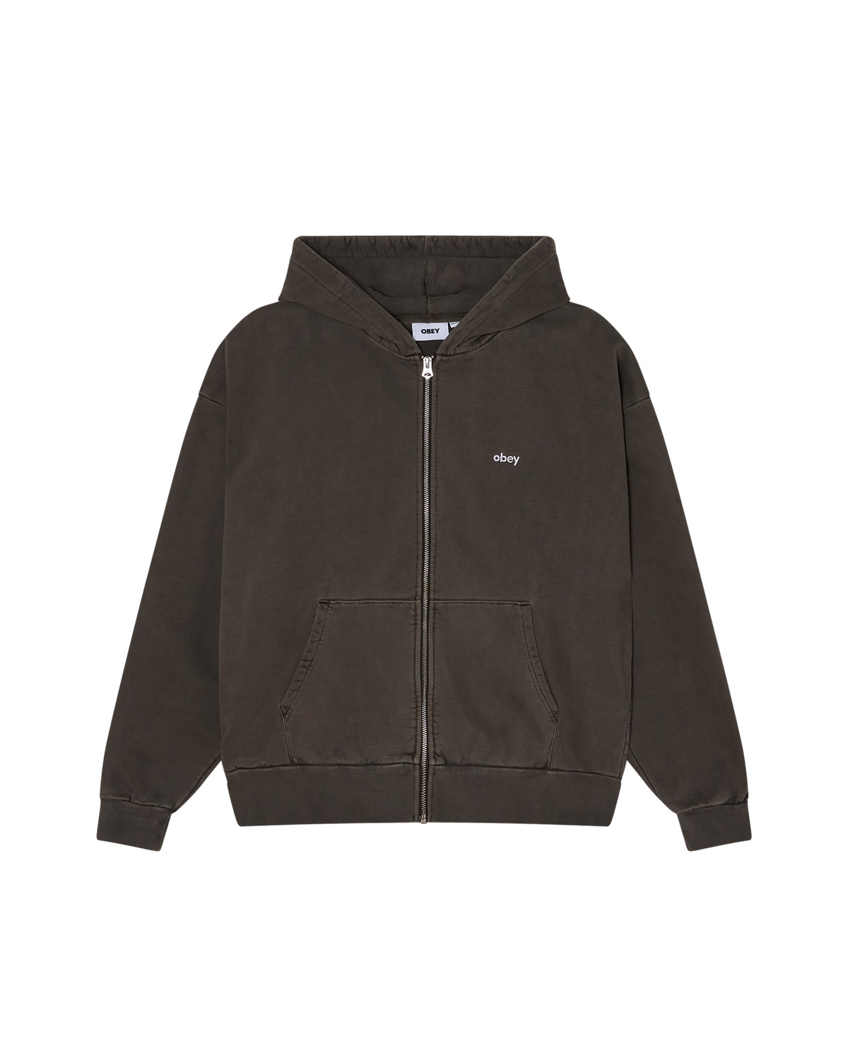 LOWERCASE PIGMENT ZIP HOOD - PIGMENT BLACK OLIVE