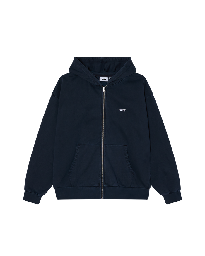 LOWERCASE PIGMENT ZIP HOOD - PIGMENT DARK SAPHIRE