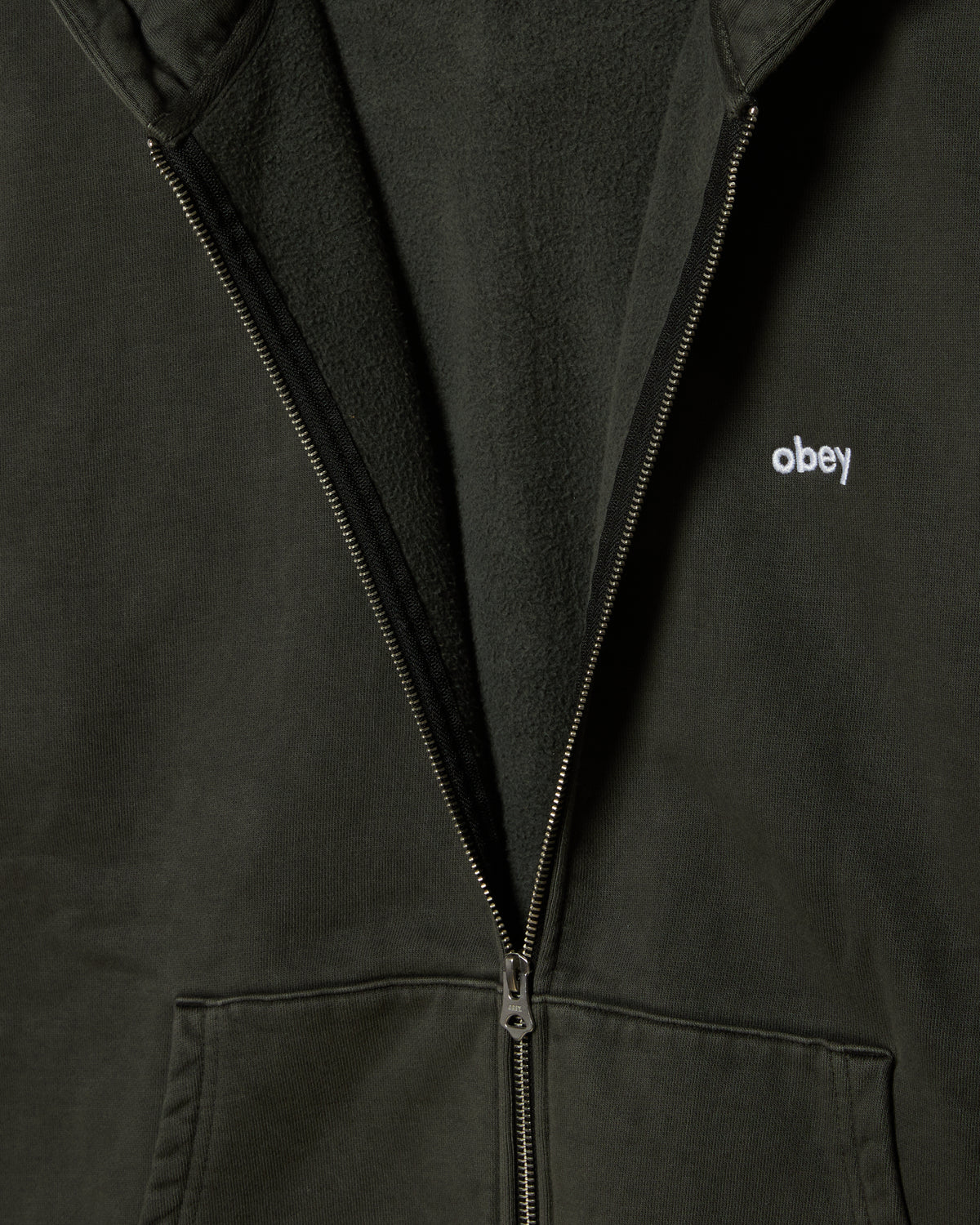 LOWERCASE PIGMENT ZIP HOOD - PIGMENT PIRATE BLACK