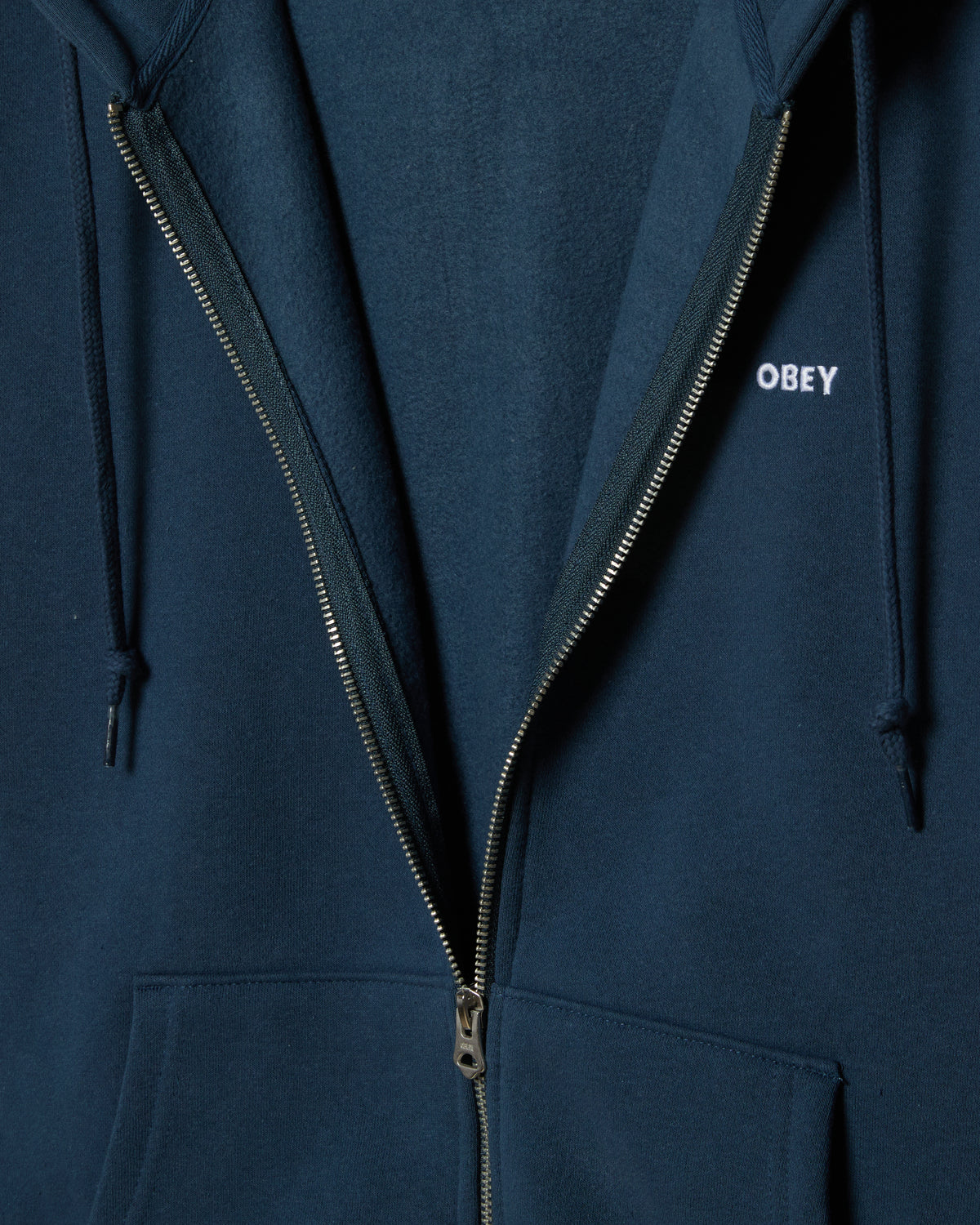 ESTABLISHED WORKS BOLD ZIP HOOD II - DARK DENIM