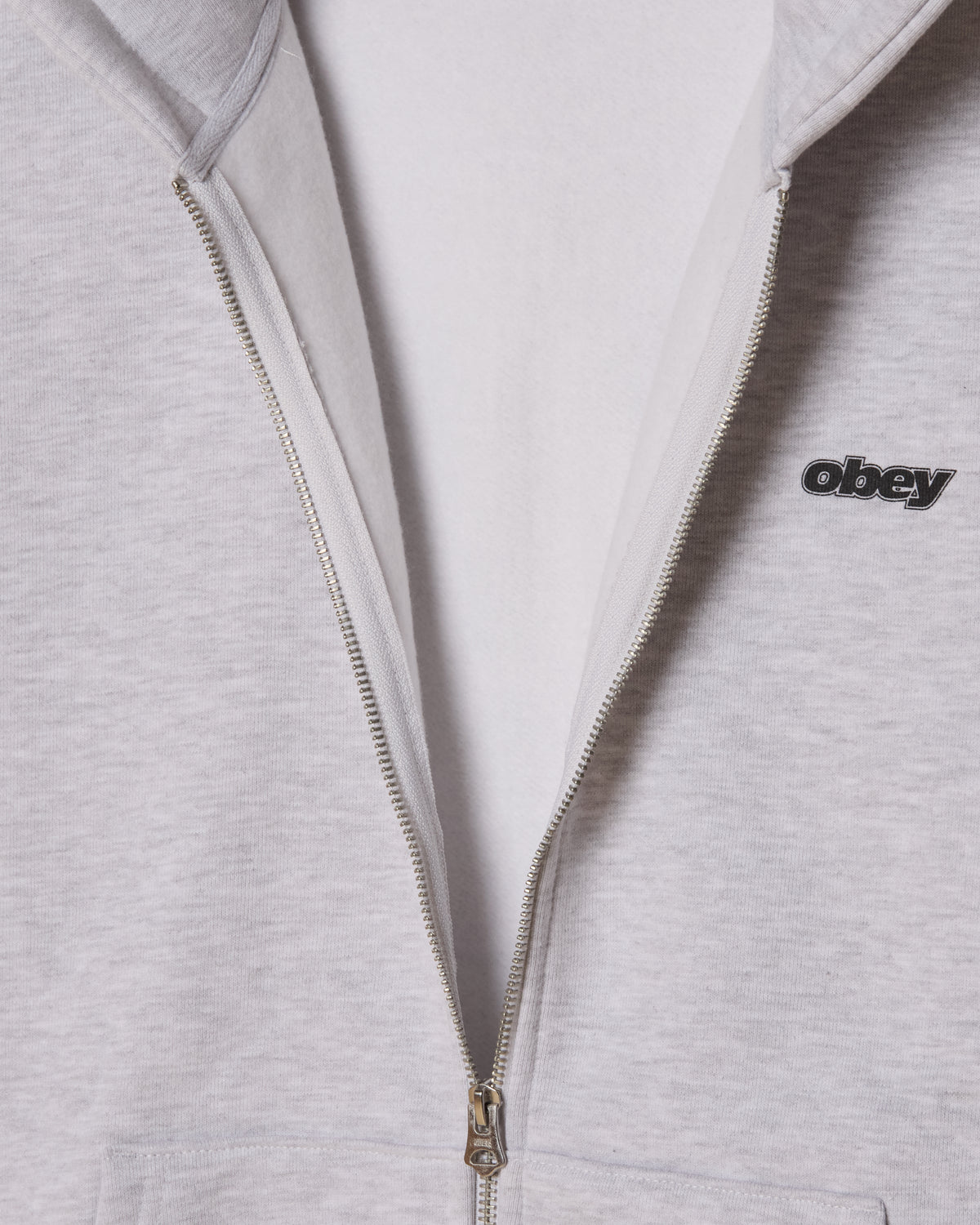 GAZE EXTRA HEAVY ZIP HOOD - ASH GREY
