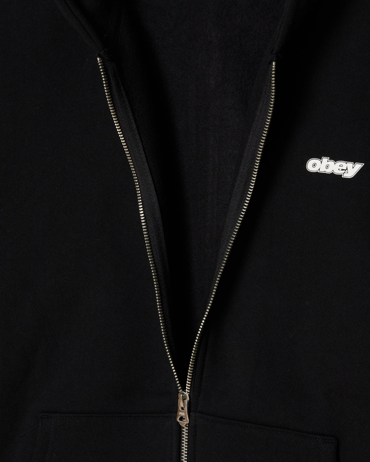 GAZE EXTRA HEAVY ZIP HOOD - BLACK