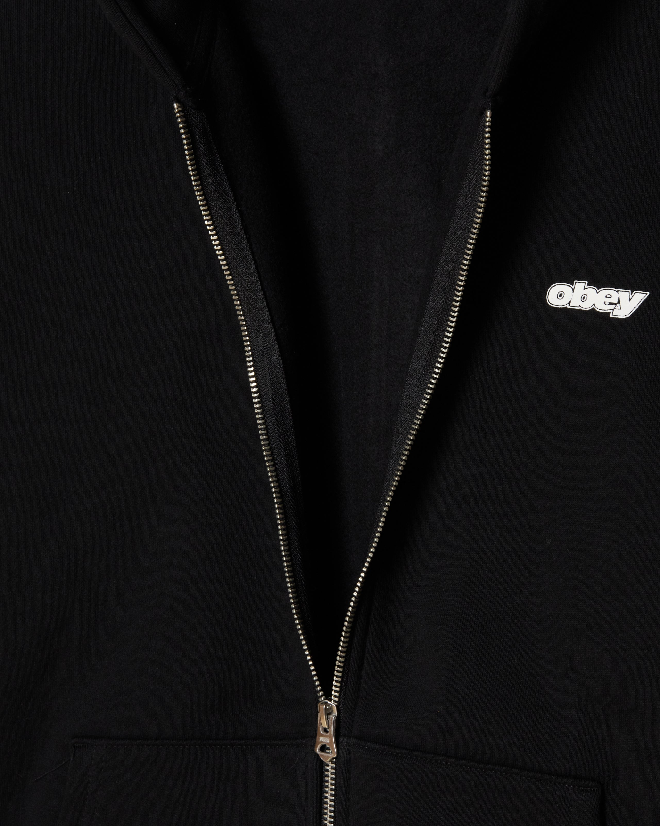 GAZE EXTRA HEAVY ZIP HOOD - BLACK