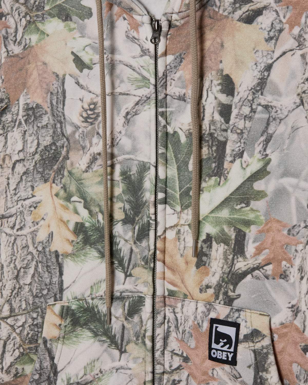 POST ZIP HOOD - DUSTY VINTAGE WOOD CAMO