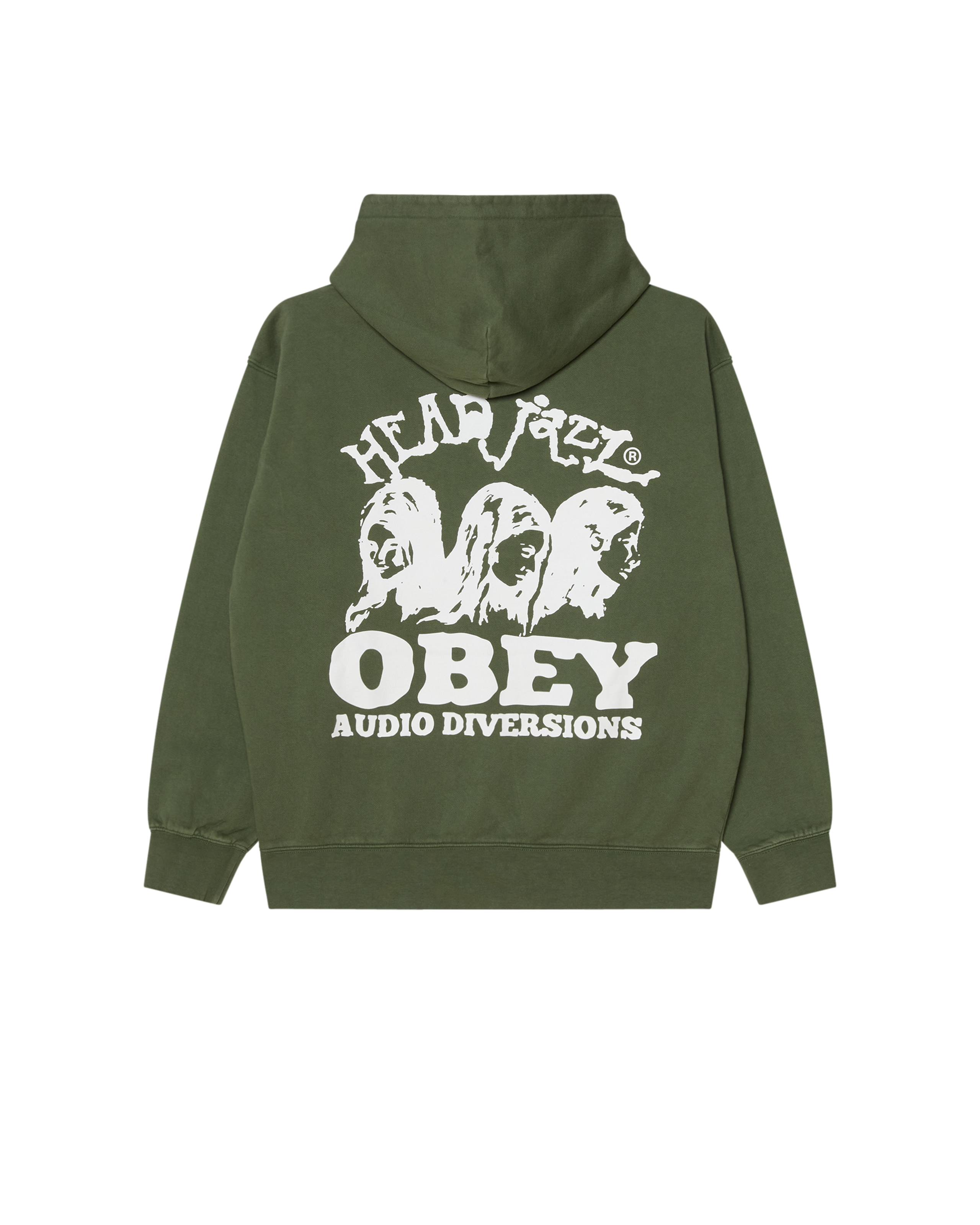 HEAD JAZZ FADED HOOD - KOMBU GREEN FADED WASH
