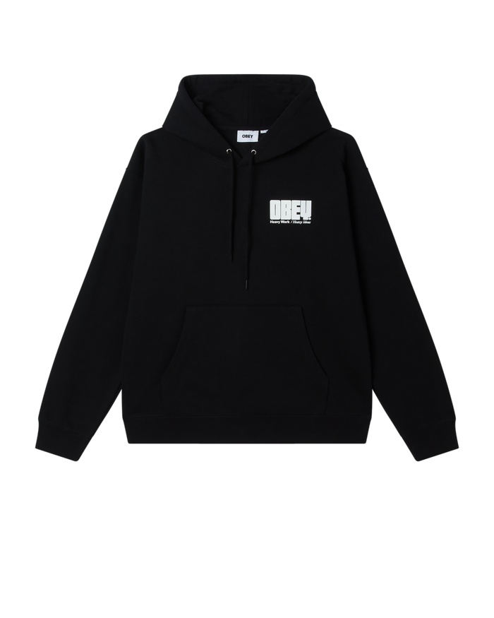 OBEY HEAVY IDEAS HOOD - BLACK