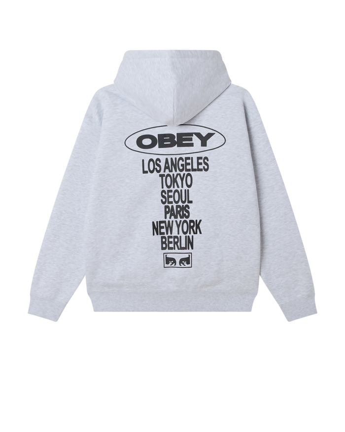 OBEY OVAL CITIES PULLOVER - ASH GREY