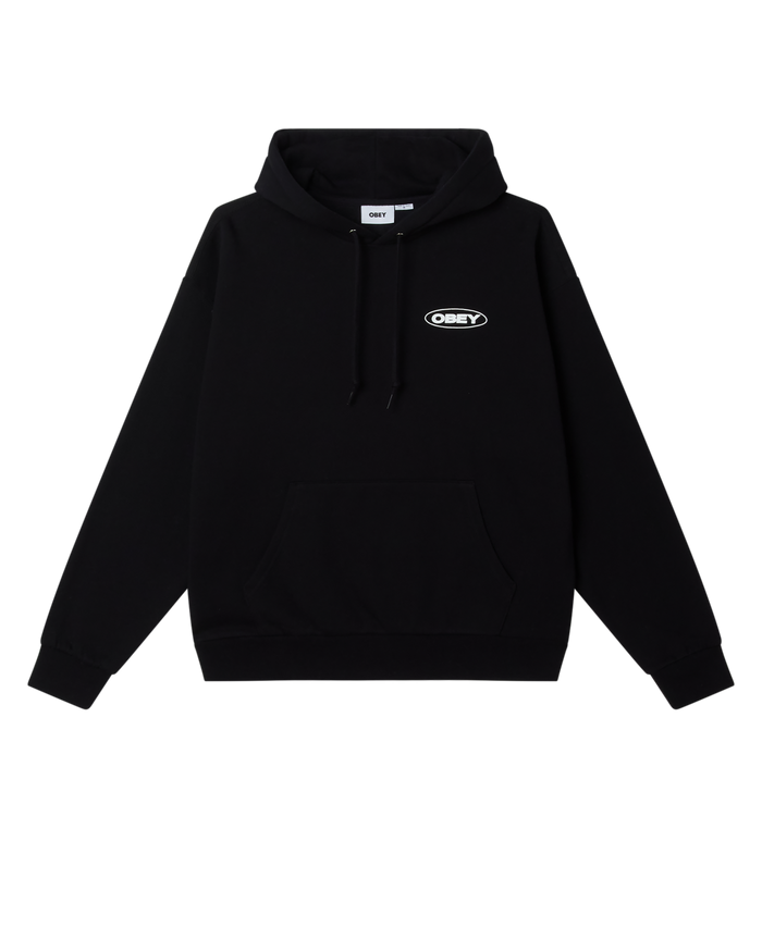 OBEY OVAL CITIES PULLOVER - BLACK