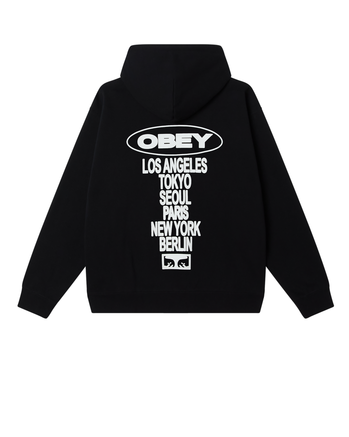 OBEY OVAL CITIES PULLOVER - BLACK