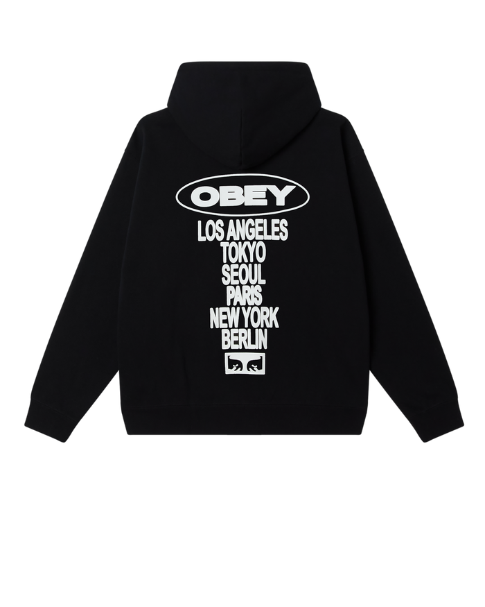 OBEY OVAL CITIES PULLOVER - BLACK
