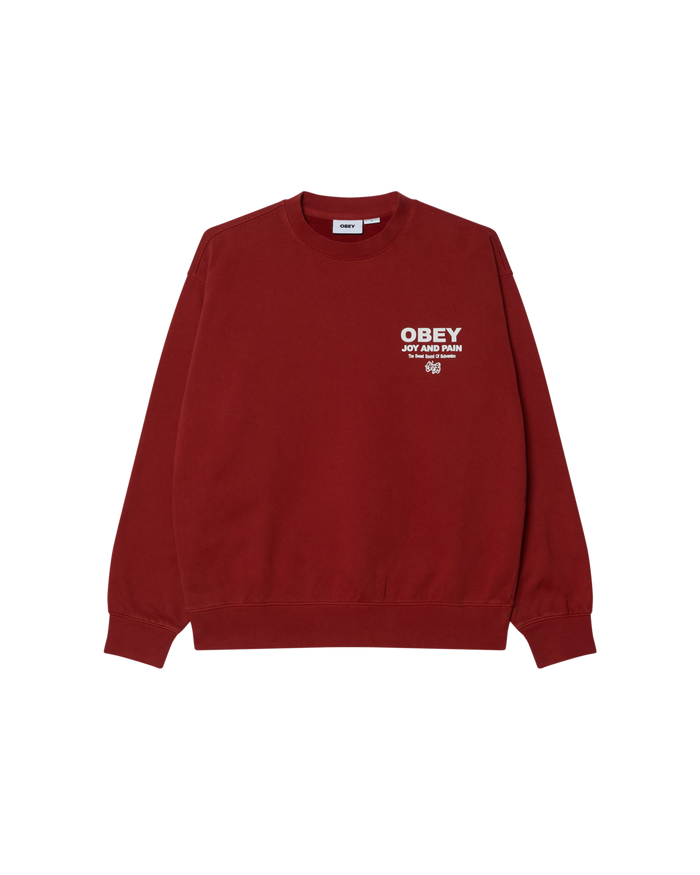 JOY FADED CREWNECK - RED ORCHE FADED WASH