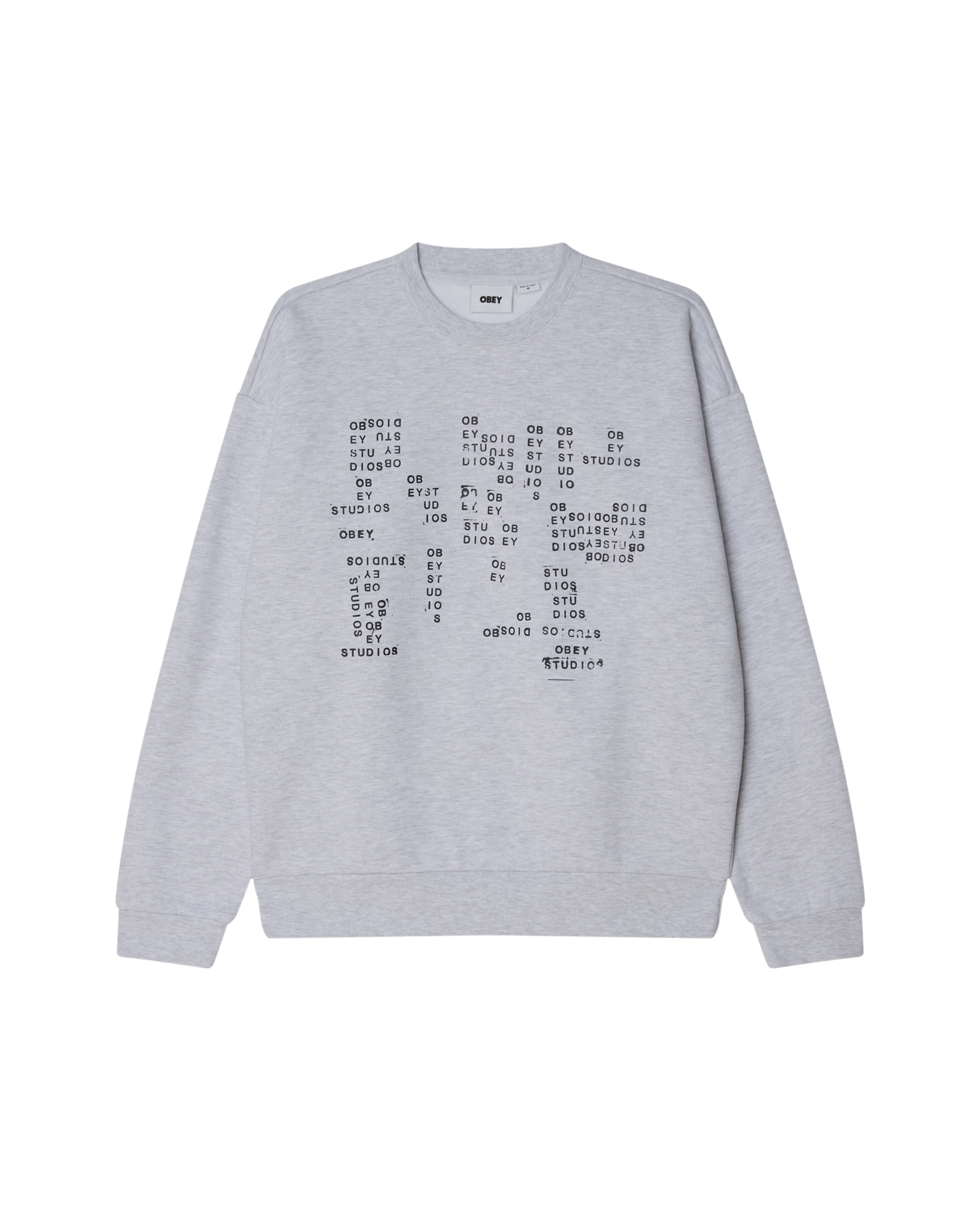 STUDIOS STAMP EXTRA HEAVY CREW - ASH GREY