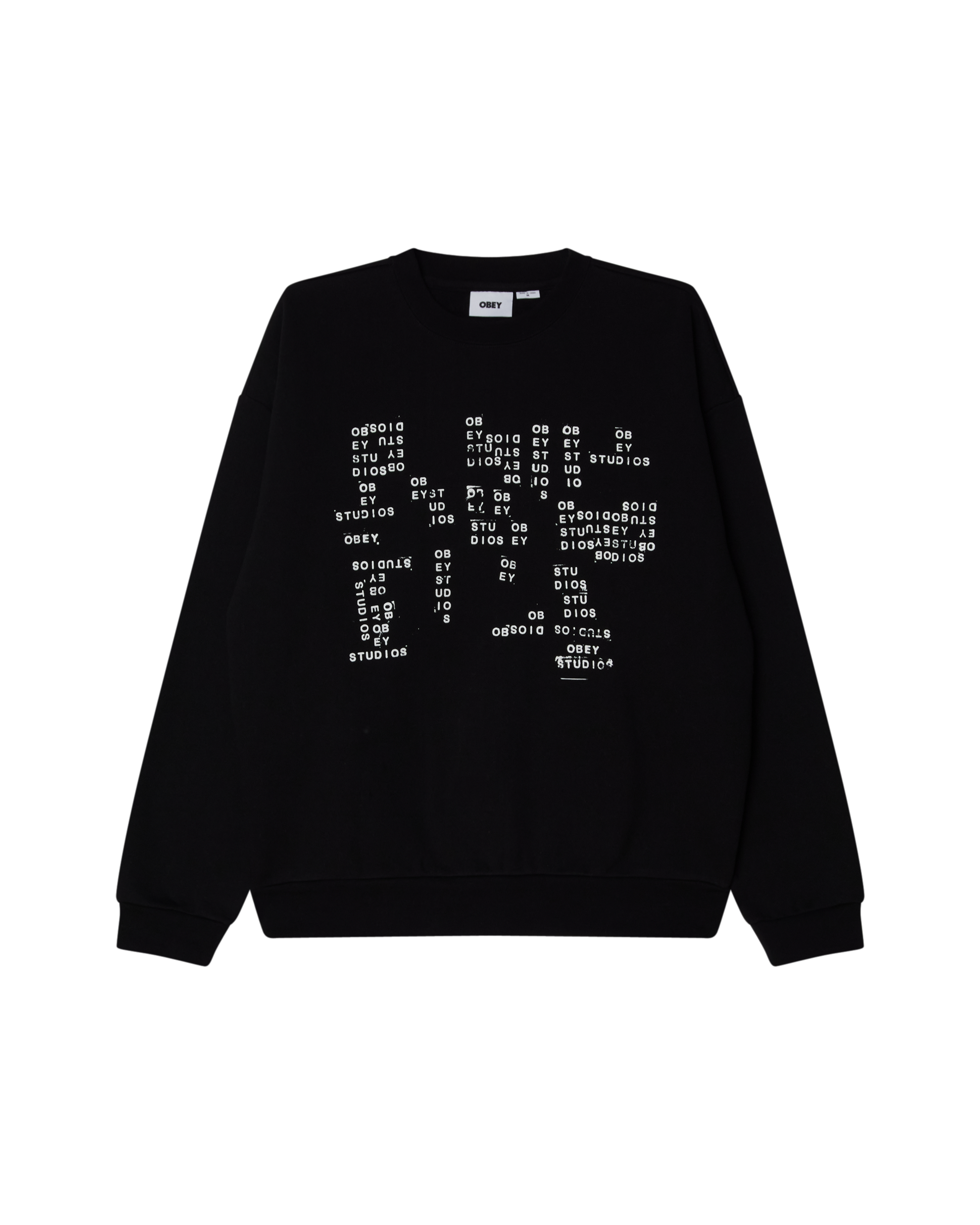 STUDIOS STAMP EXTRA HEAVY CREW - BLACK