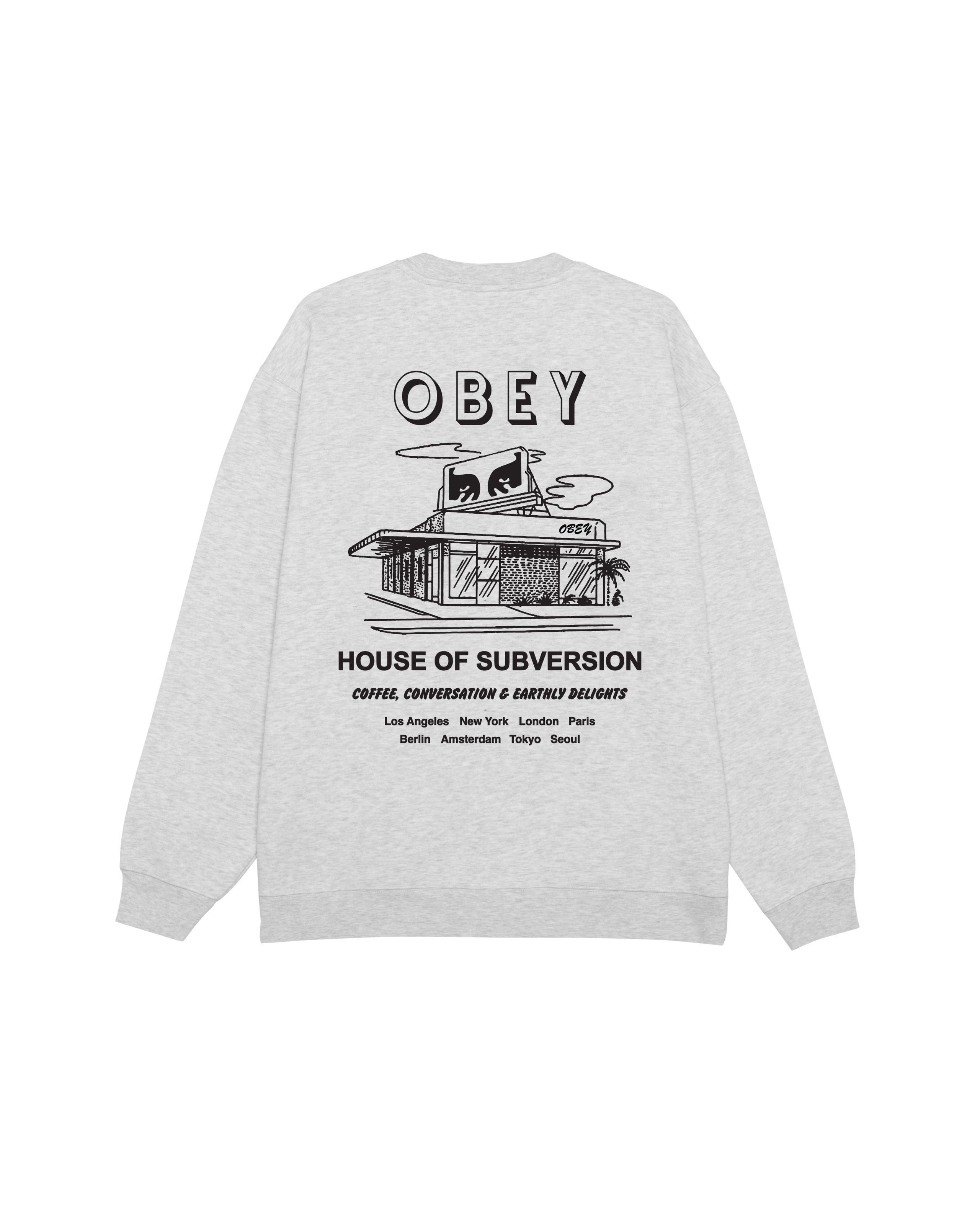 HOUSE OF SUBVERSION PREMIUM CREWNECK - HEATHER GREY