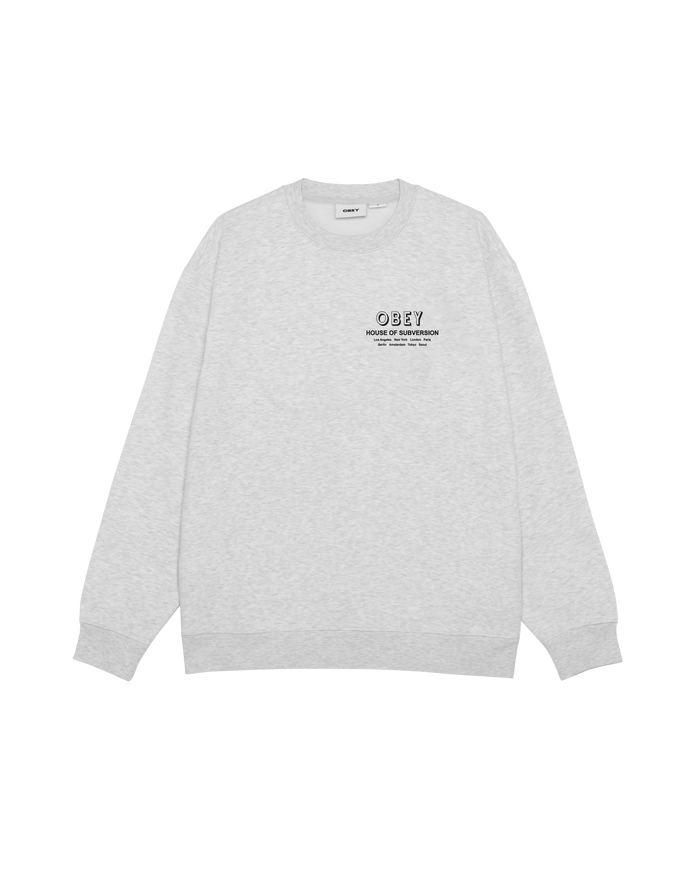 HOUSE OF SUBVERSION PREMIUM CREWNECK - HEATHER GREY