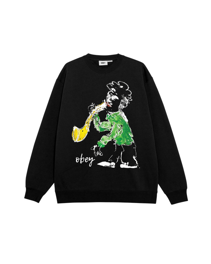 JAZZ PLAYER PREMIUM CREWNECK - BLACK