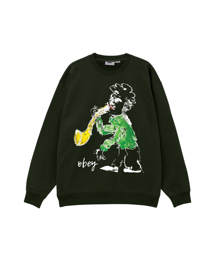 JAZZ PLAYER PREMIUM CREWNECK - BOTANICAL GARDEN