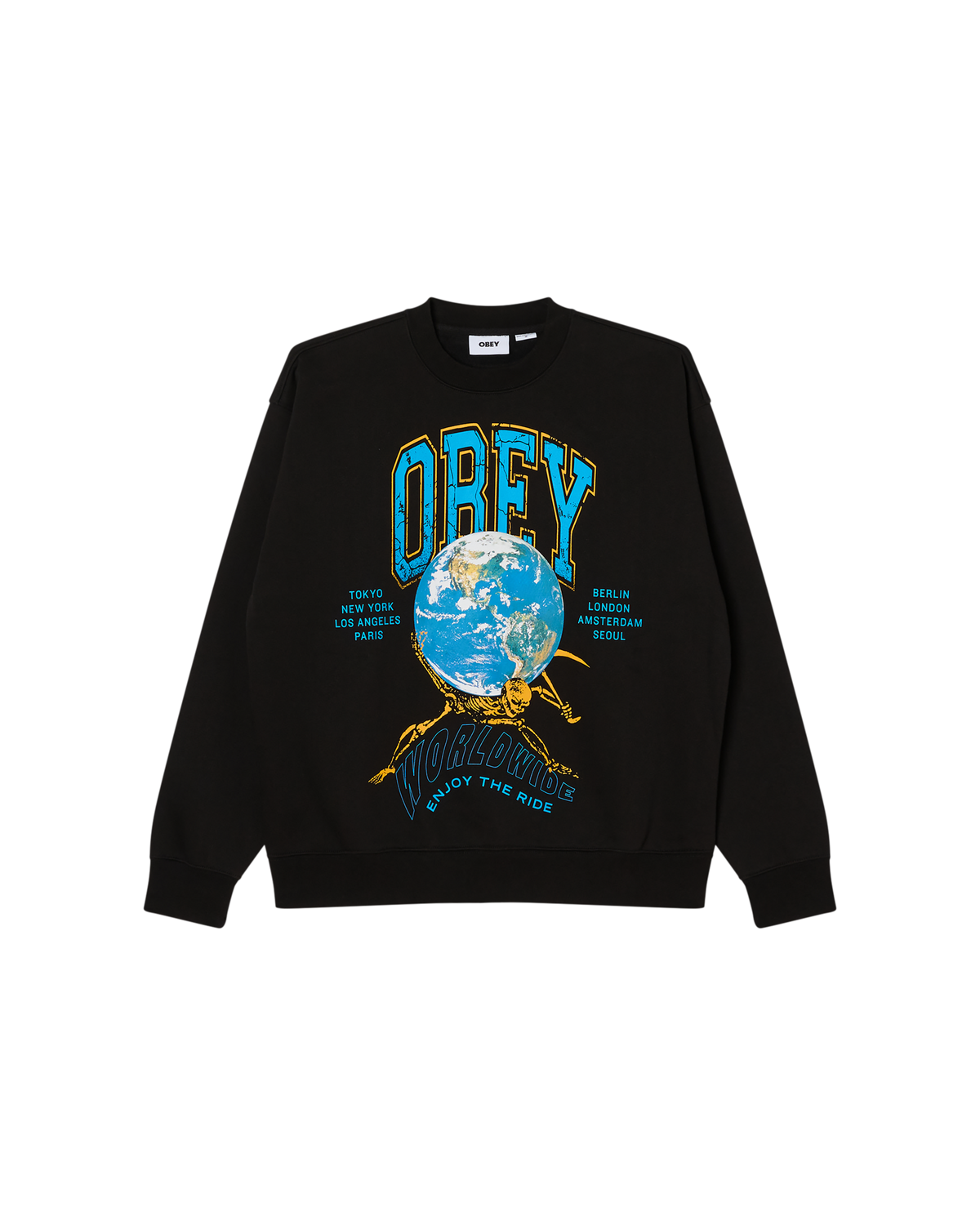 ENJOY THE RIDE CREWNECK - BLACK