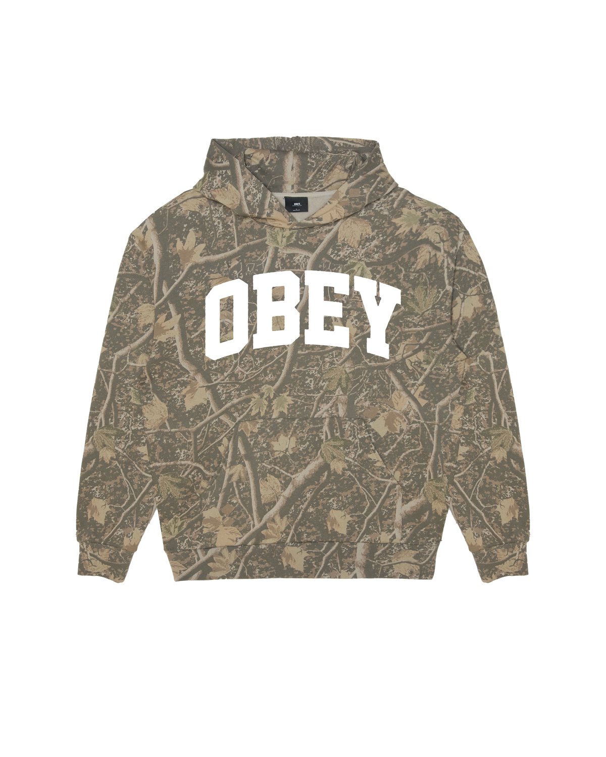 OBEY COLLEGIATE PULLOVER HOOD - DEADWOOD TREE CAMO