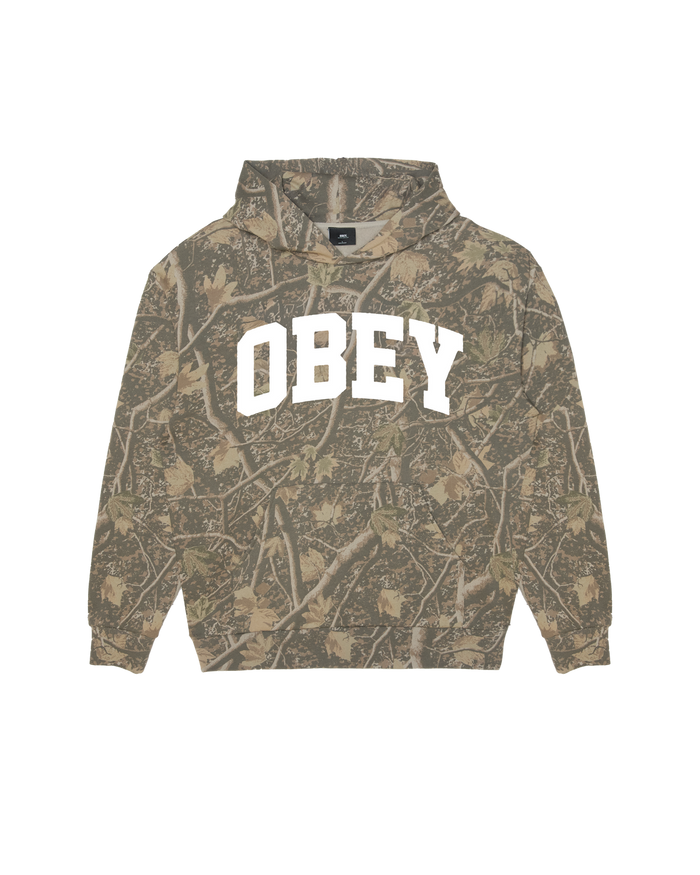 OBEY COLLEGIATE PULLOVER HOOD - DEADWOOD TREE CAMO