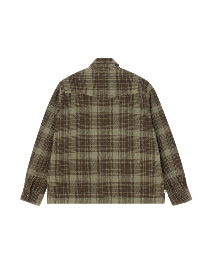 WILLIE ZIP SHIRT JACKET - TURKISH COFFEE MULTI