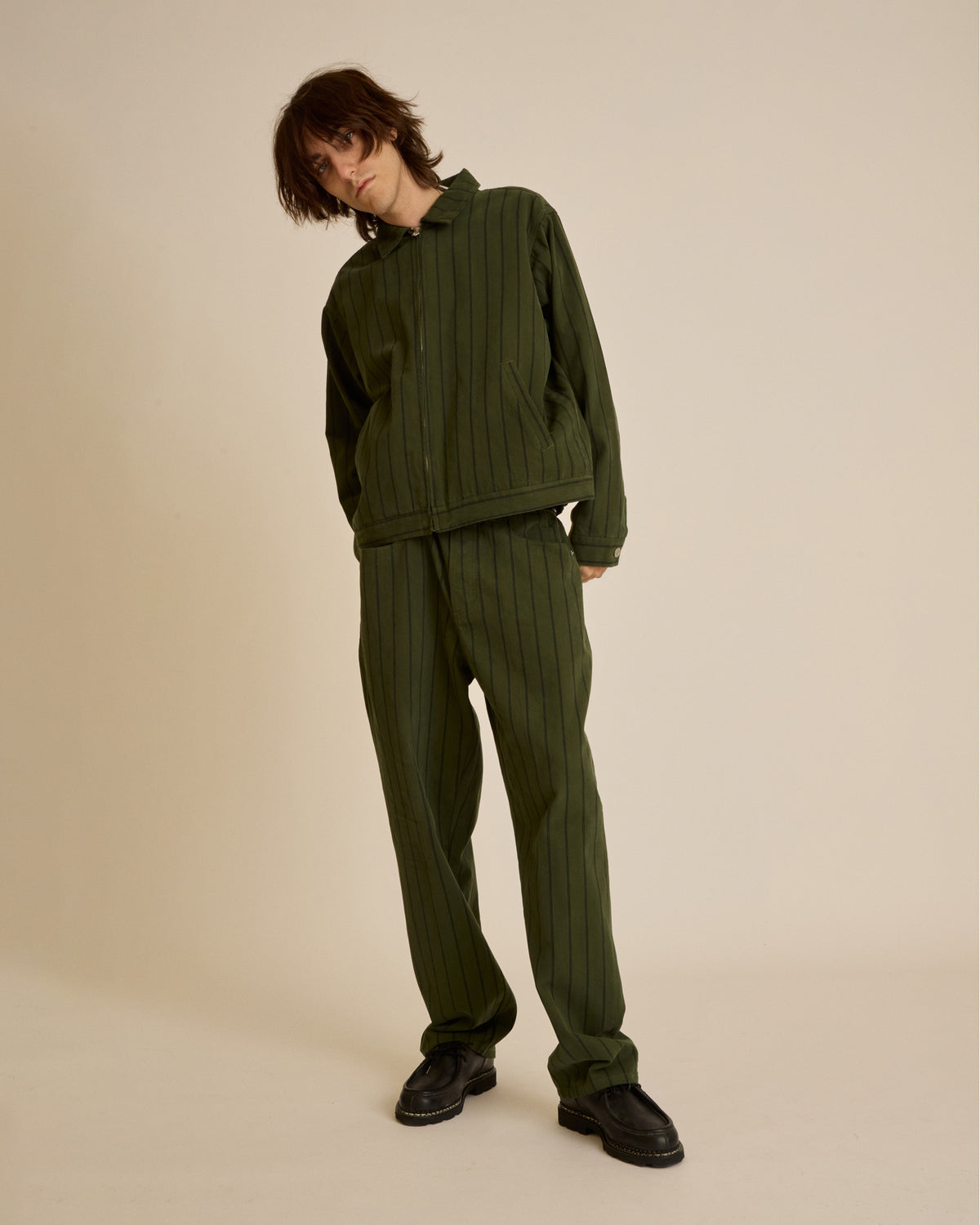 CLASSIC BAGGY STRIPE DENIM