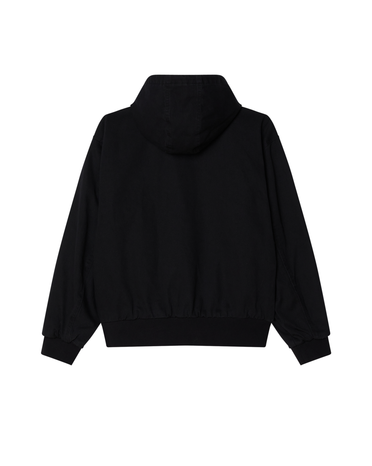 OBEY GLEN ZIP UP JACKET - BLACK FADED WASH