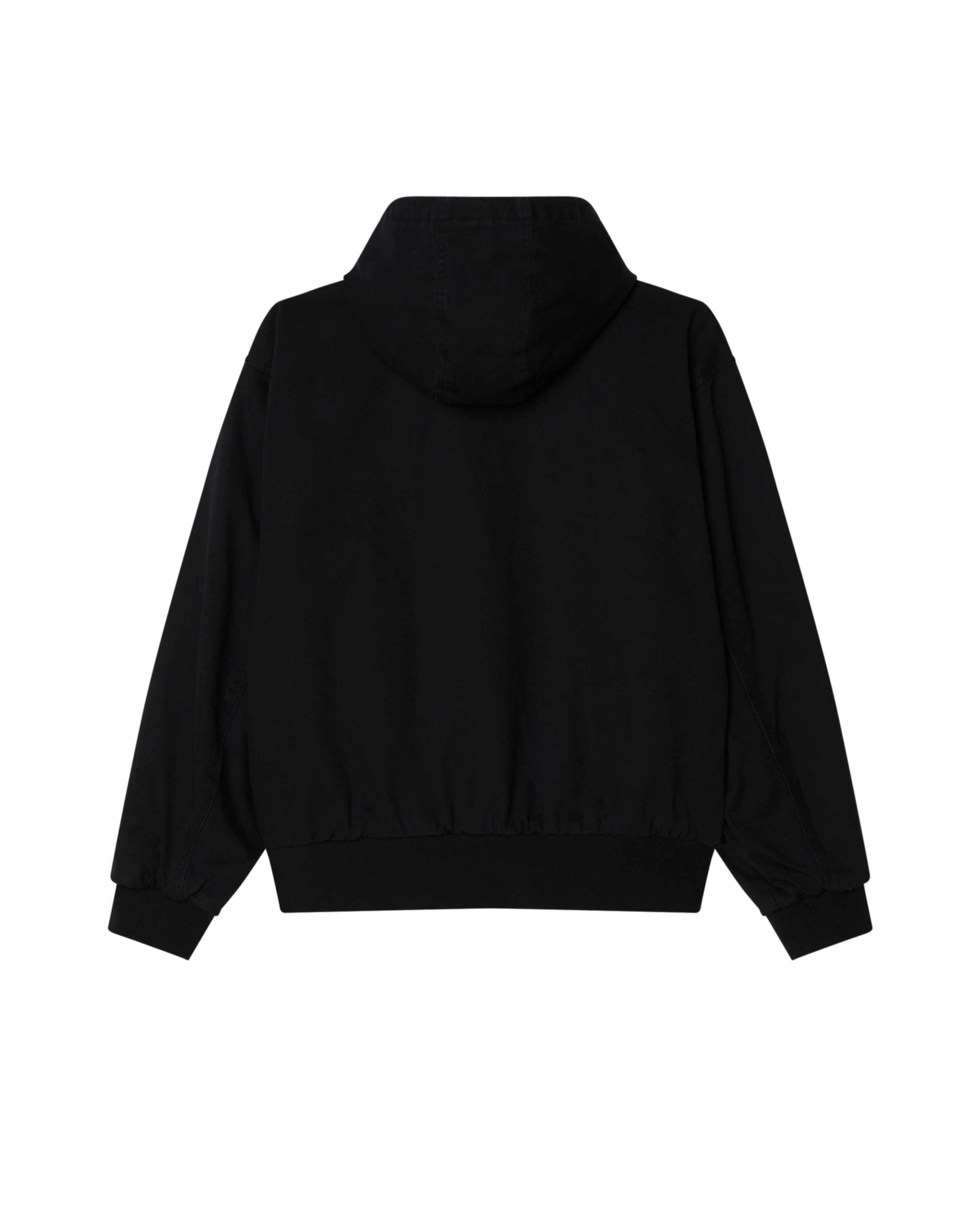 OBEY GLEN ZIP UP JACKET - BLACK FADED WASH