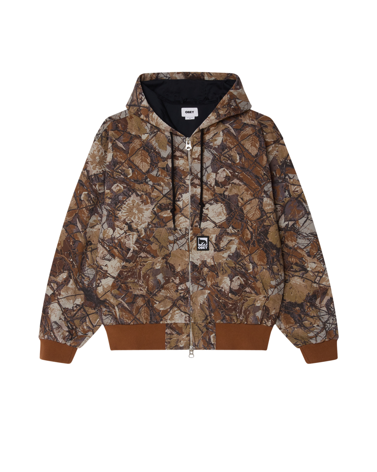 OBEY GLEN ZIP UP JACKET - FENCE CAMO MULTI