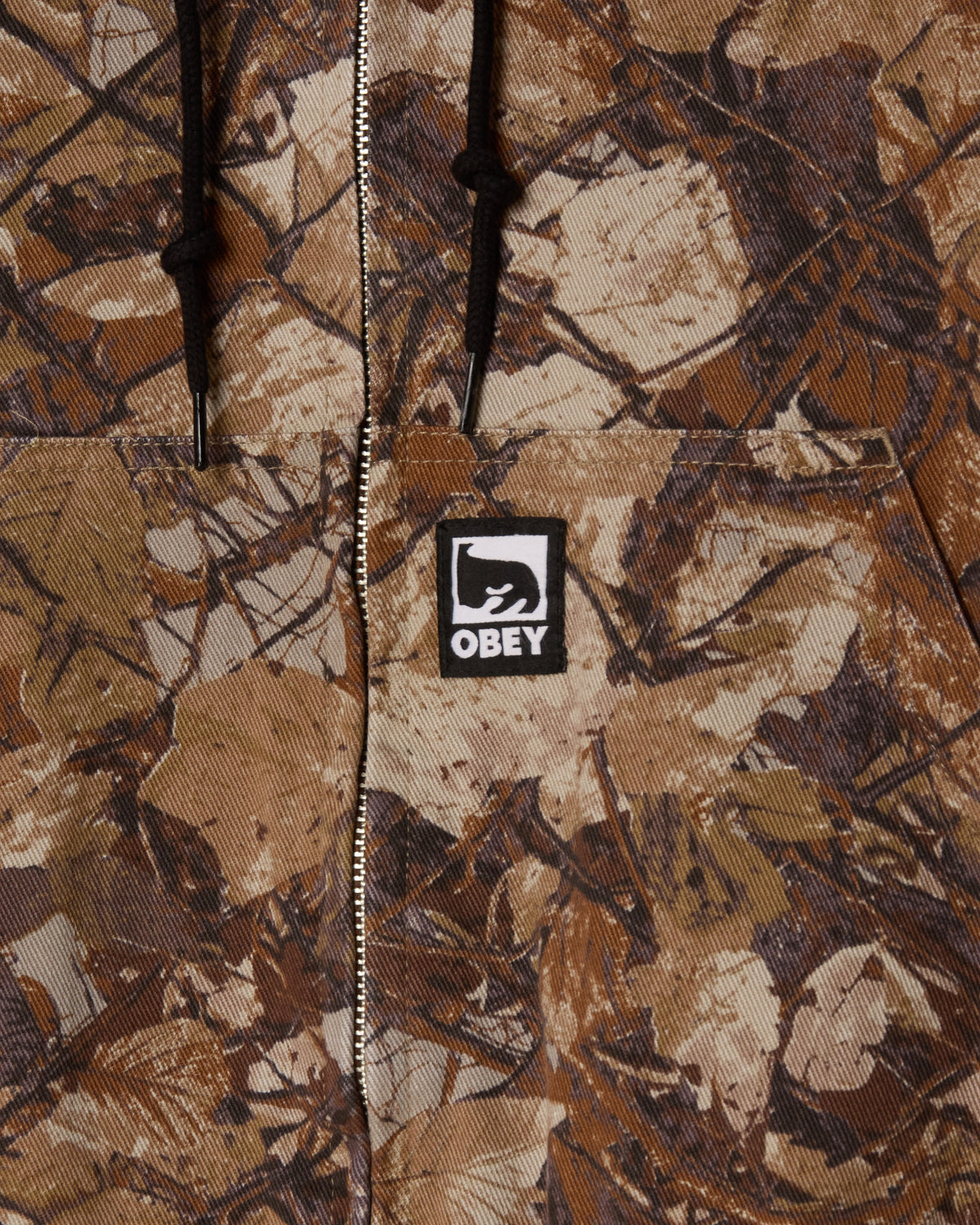 OBEY GLEN ZIP UP JACKET - FENCE CAMO MULTI