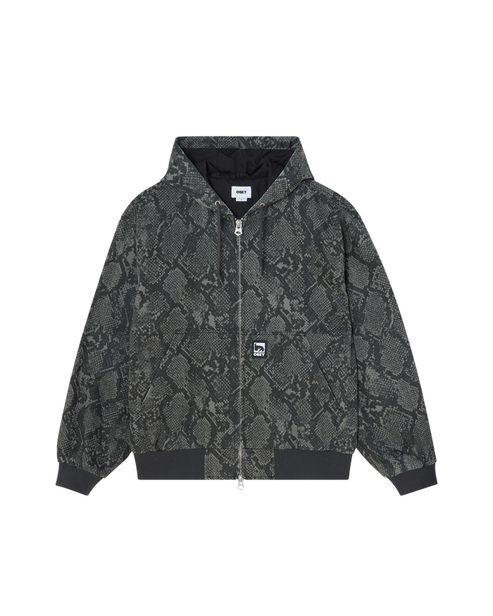 GLEN ZIP UP JACKET - GREY SNAKE